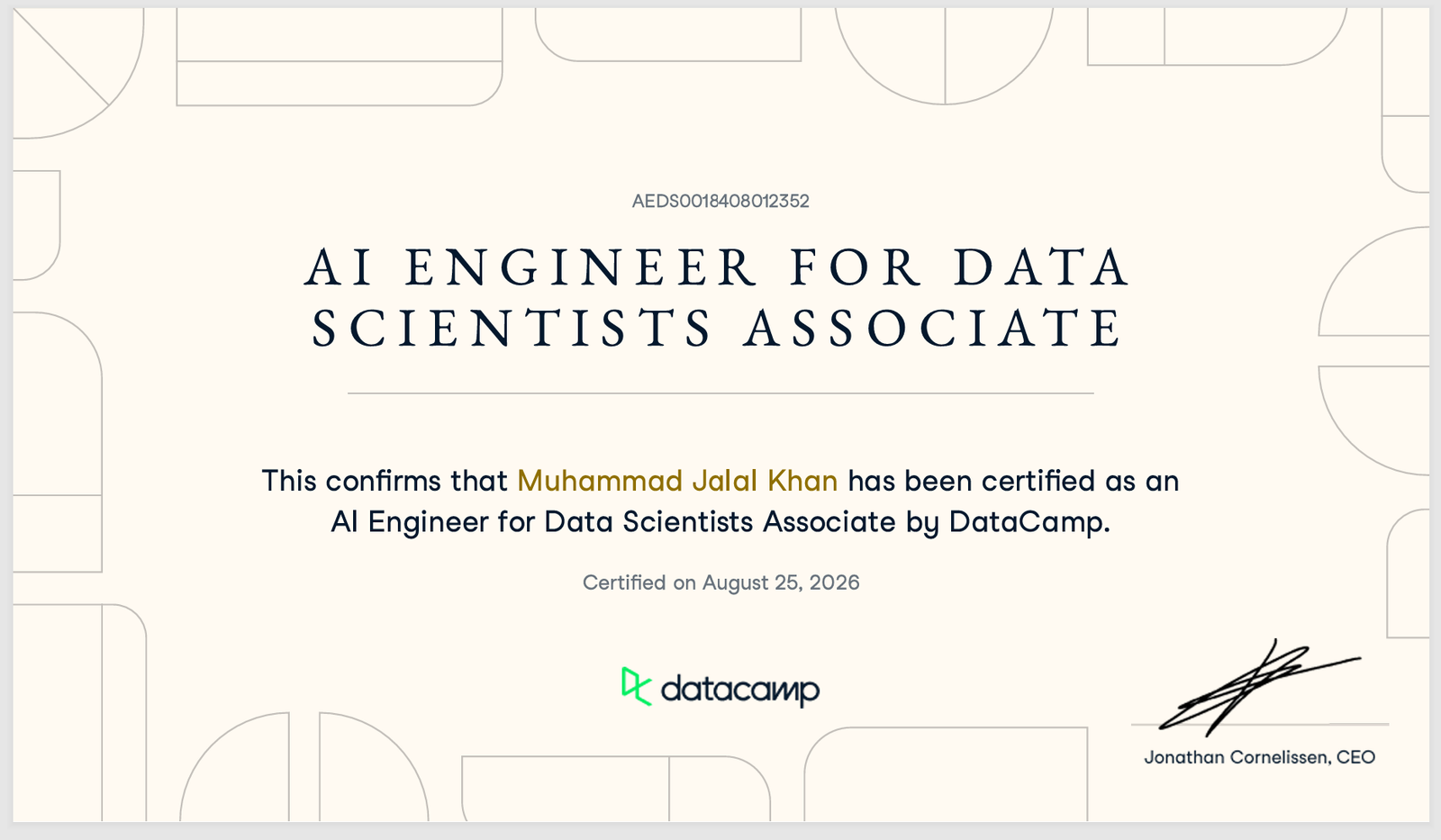 AI Engineer for Data Scientists Associate certificate